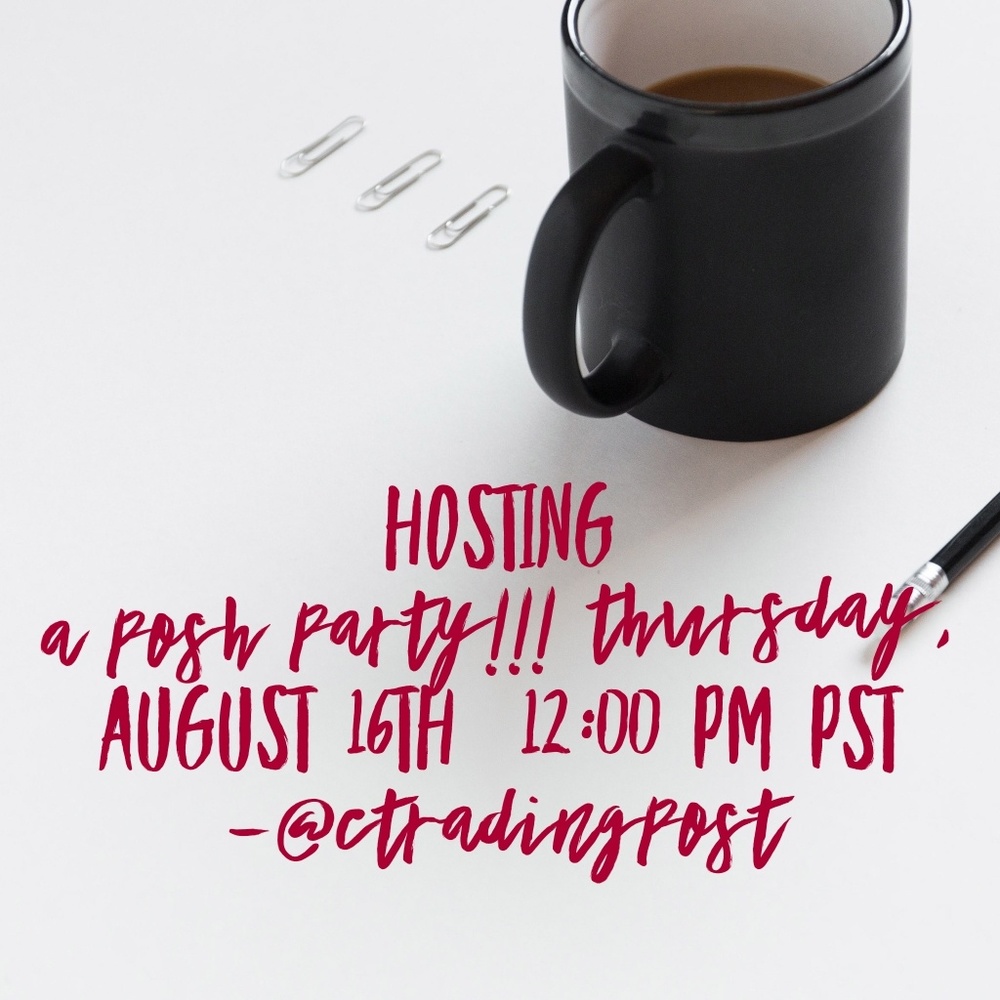 Hosting a posh party august 16th at noon pst
